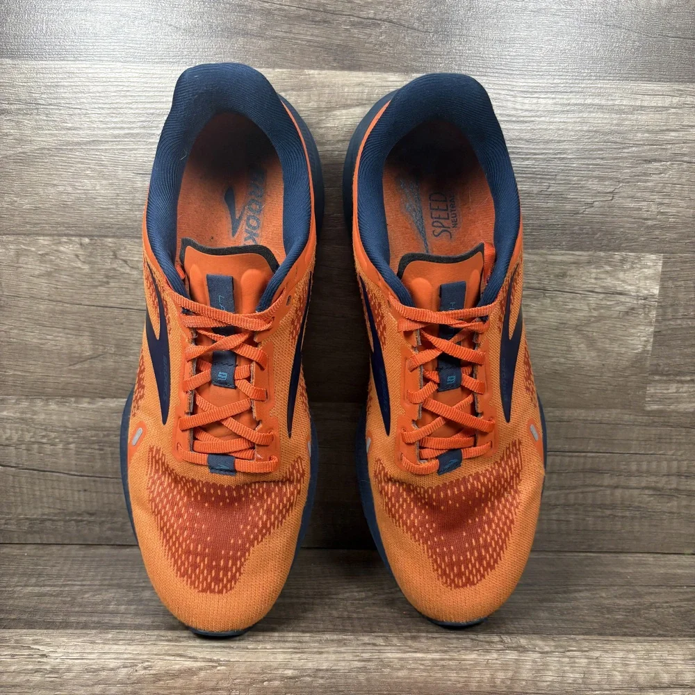 Brooks Launch 9 Orange Blue Mens US Size 10 EUR 44 1103861D854 Running Shoes